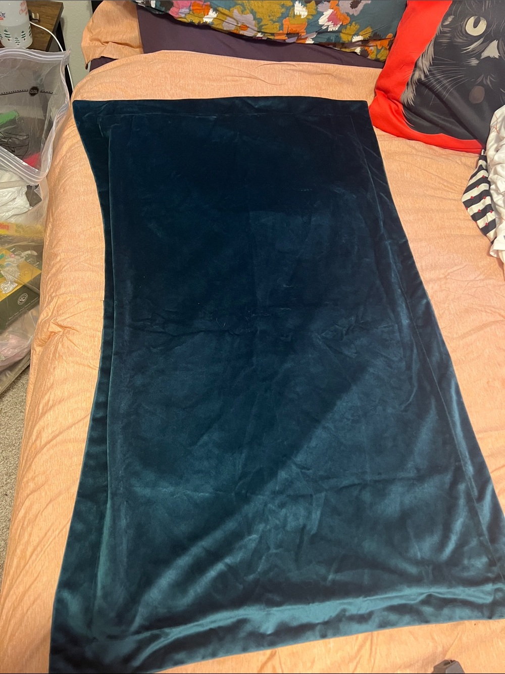 King Size Plush Velvet Pillow Cover Set in Deep Teal